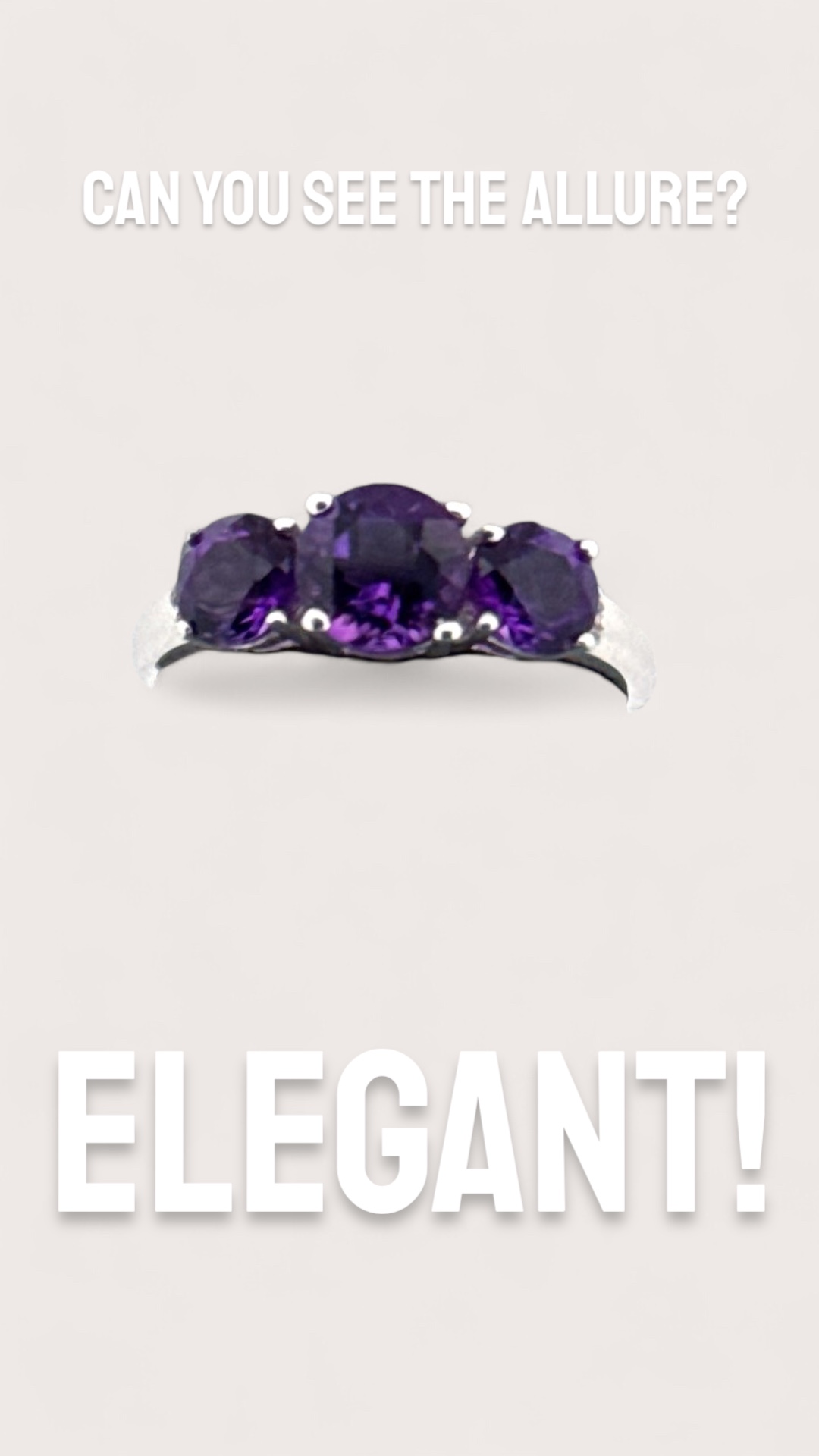 Round Amethyst and White Topaz Accent Sterling Silver Ring Amethyst Platinum Jewelers MS Round Amethyst and White Topaz Accent Sterling Silver Ring - Image 4