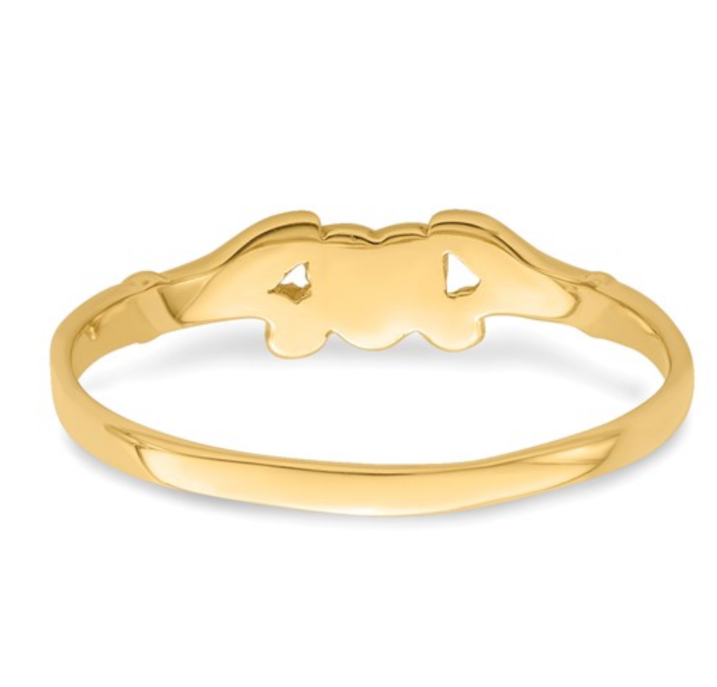 Charming 10k Gold Heart Baby Ring Gold Jewelry Platinum Jewelers MS Charming 10k Gold Heart Baby Ring - Image 4