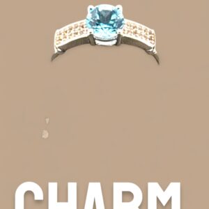 1 Carat Round Swiss Blue Topaz with White Topaz Accent Sterling Silver Ring Blue Topaz Platinum Jewelers MS