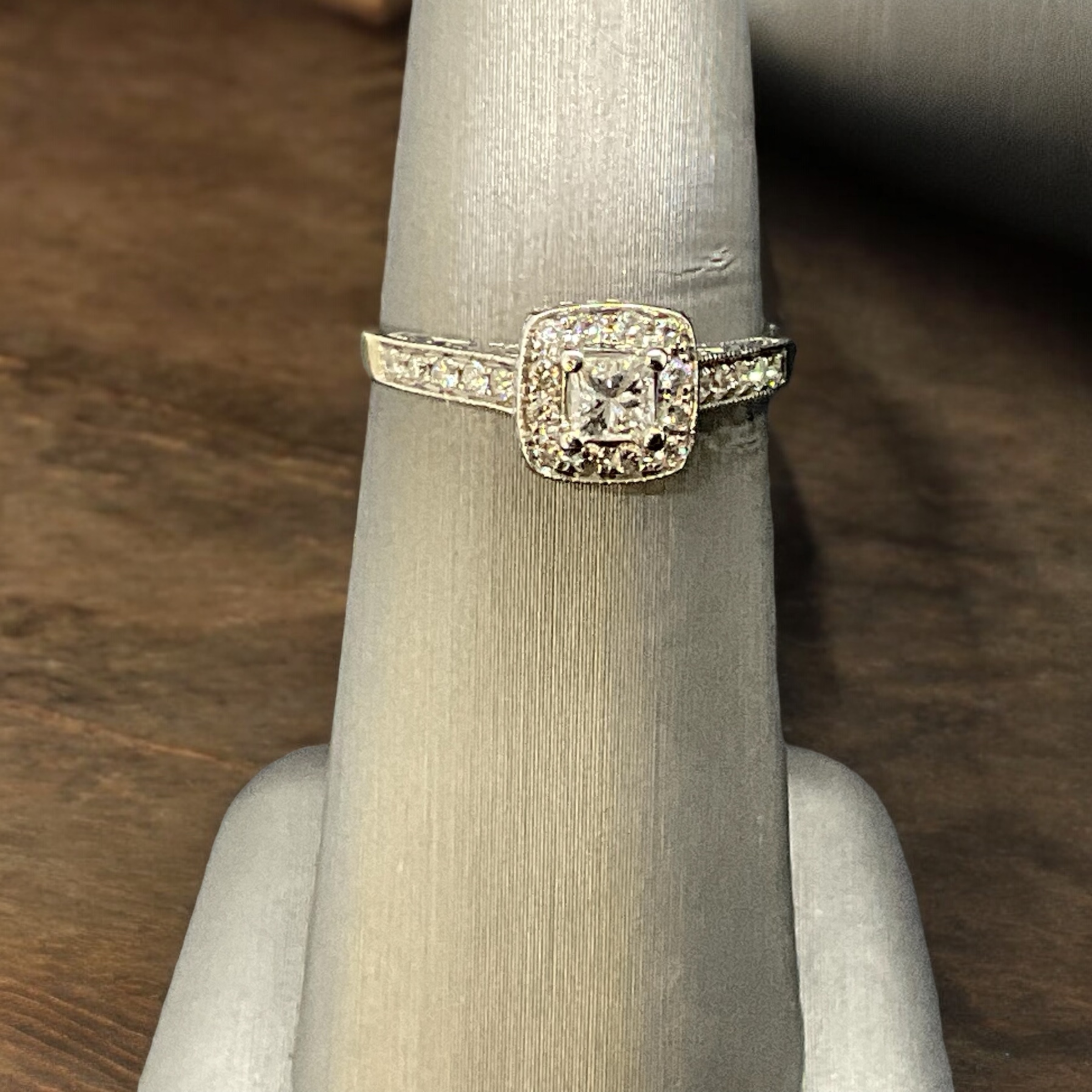 Halo Princess Bridal Bridal Platinum Jewelers MS Halo Princess Bridal