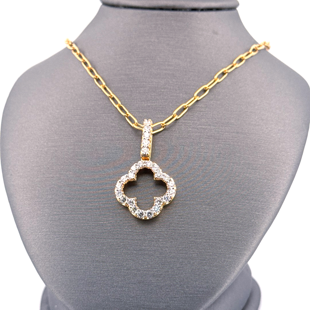 1 Carat total weight, Lab-Grown Diamond Clover Necklace Lab Diamond Platinum Jewelers MS 1 Carat total weight, Lab-Grown Diamond Clover Necklace - Image 4