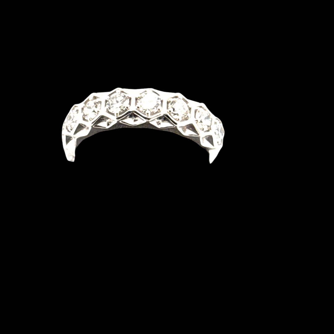 1 Carat TW Lab Grown Diamond Fashion Band in Sterling Silver, Diamond Band Platinum Jewelers MS 1 Carat TW Lab Grown Diamond Fashion Band in Sterling Silver, - Image 2