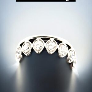 Sophisticated Sterling Silver Anniversary Band with Lab Grown 1.04 Carat, 7 Round Diamond Fashion Collection Anniversary Platinum Jewelers MS