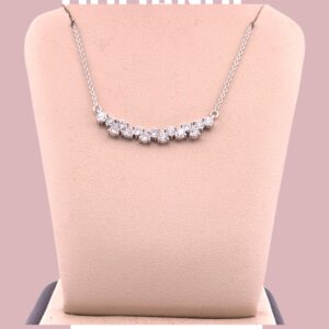 1 Carat Diamond Bar Necklace Diamond Fashion Platinum Jewelers MS