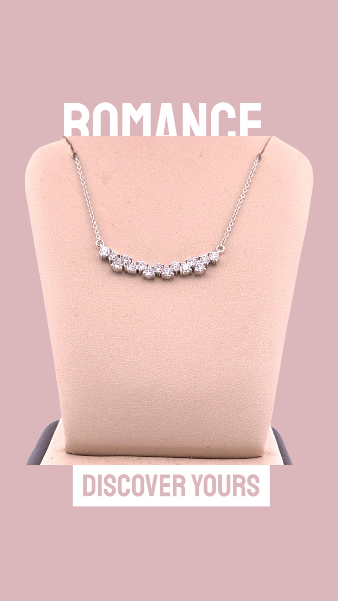 1 Carat Diamond Bar Necklace Diamond Fashion Platinum Jewelers MS 1 Carat Diamond Bar Necklace - Image 2