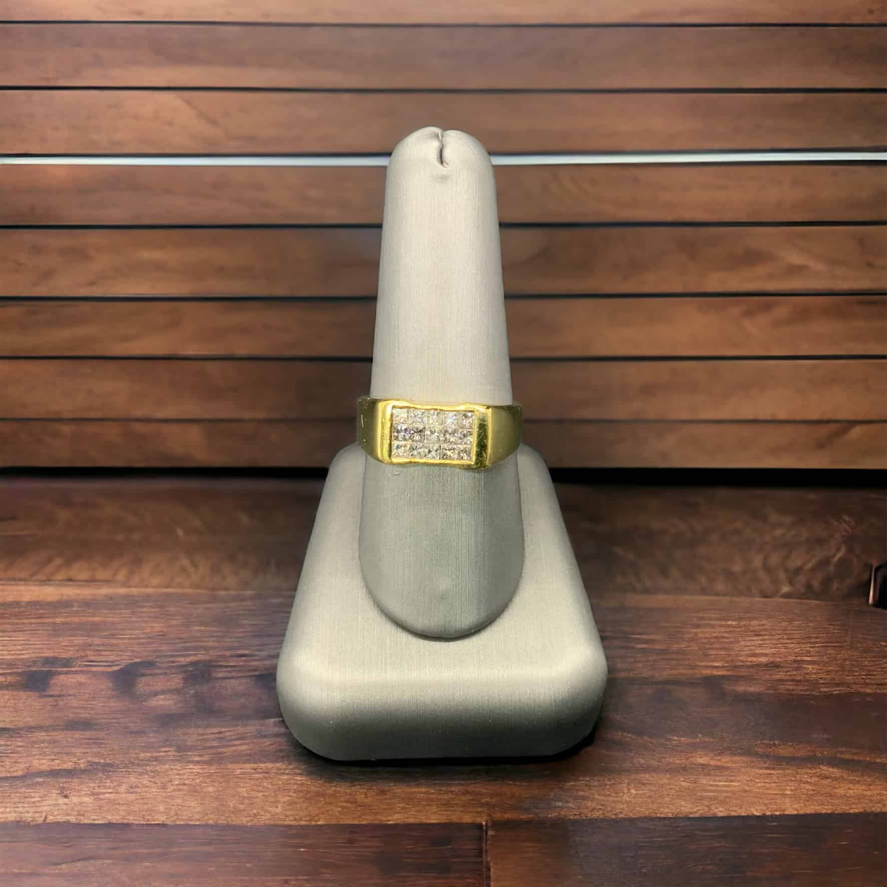 18kt Yellow Gold – Men’s Invisible Set Mens Platinum Jewelers MS 18kt Yellow Gold - Men's Invisible Set