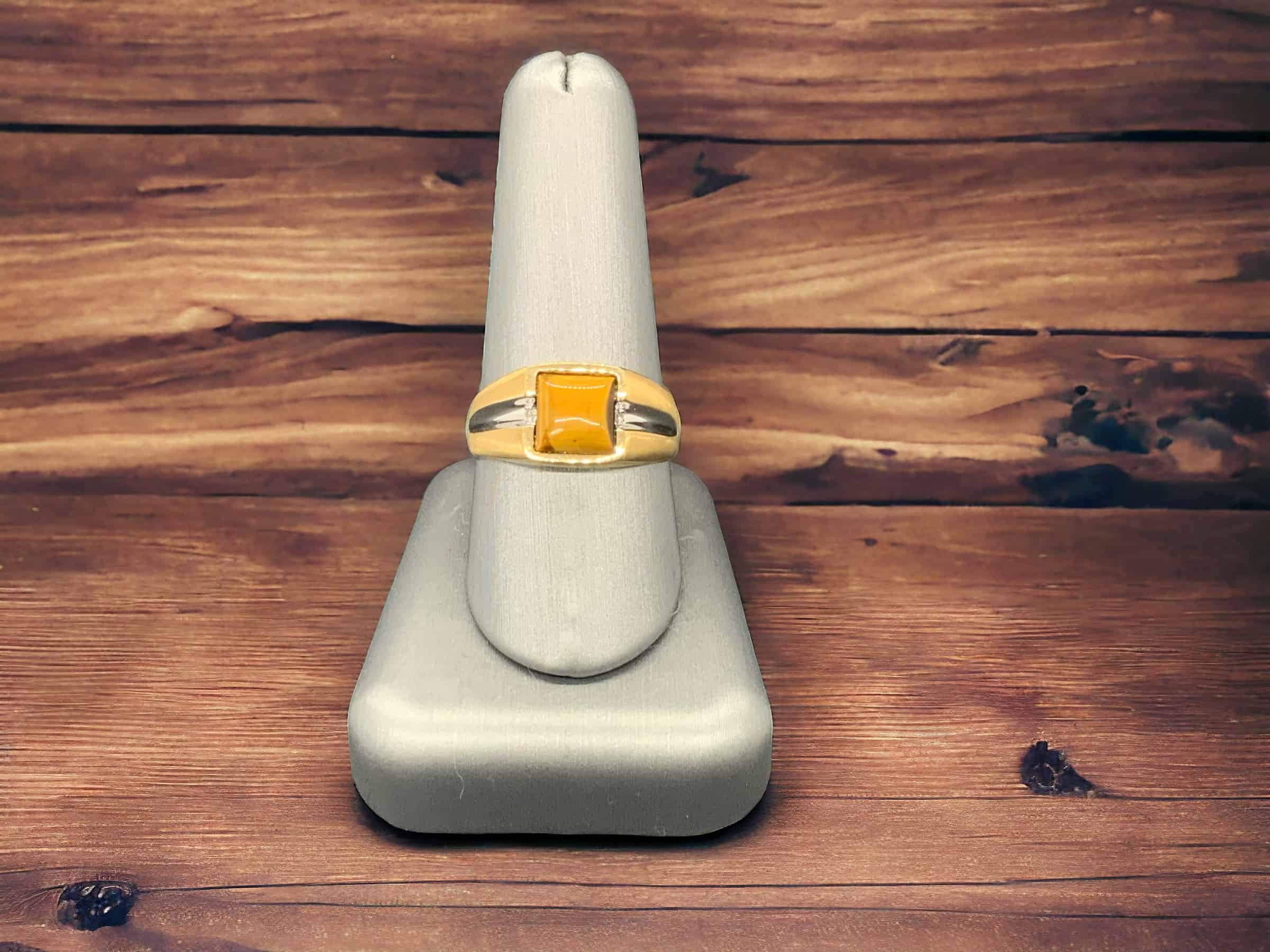 Men’s Ring with Tiger’s Eye Mens Platinum Jewelers MS Men's Ring with Tiger's Eye