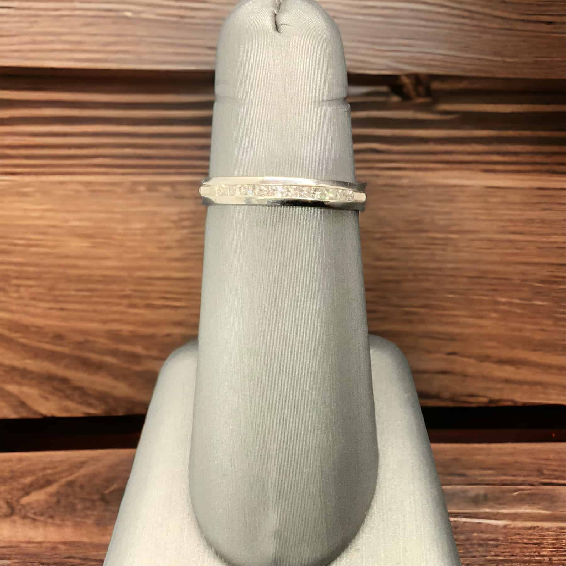 Princess Diamond Band Anniversary Platinum Jewelers MS Princess Diamond Band