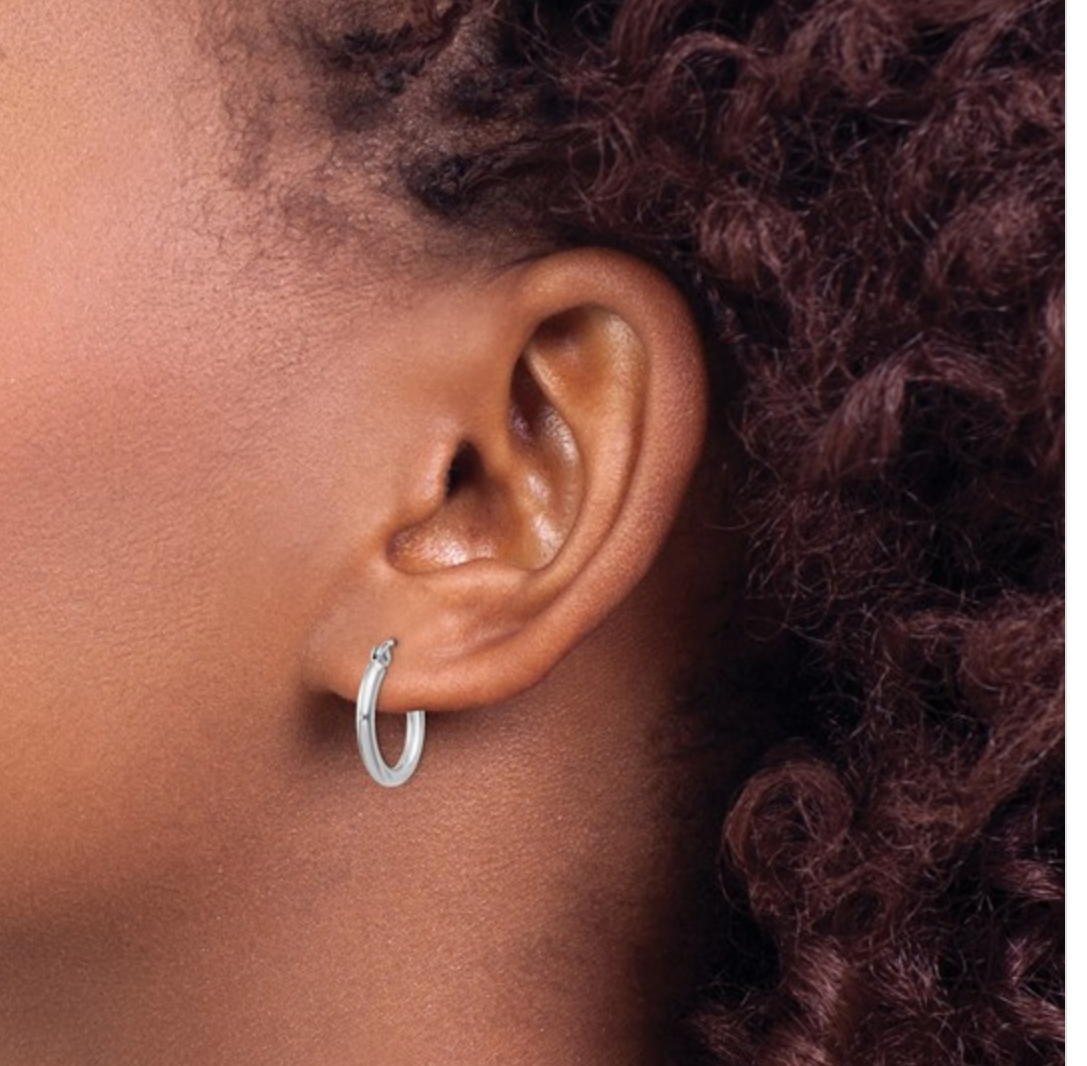 Sterling Silver 2 MM hoops Earrings Platinum Jewelers MS Sterling Silver 2 MM hoops - Image 4
