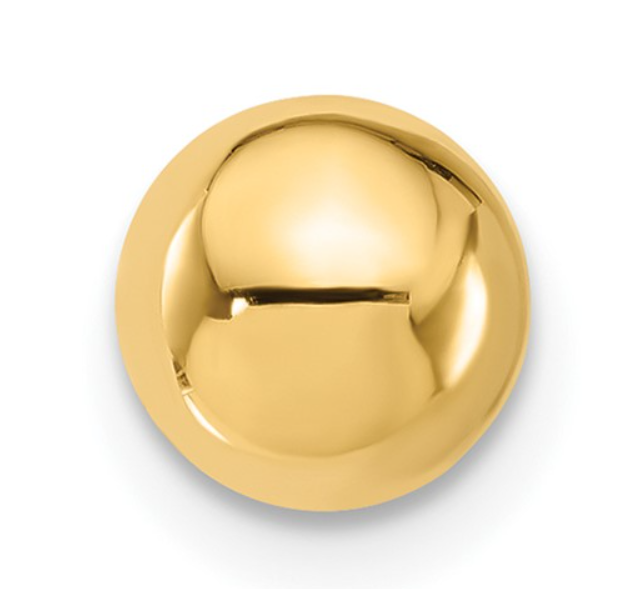 14kt Yellow Gold 6 MM Ball Earrings Earrings Platinum Jewelers MS 14kt Yellow Gold 6 MM Ball Earrings - Image 2