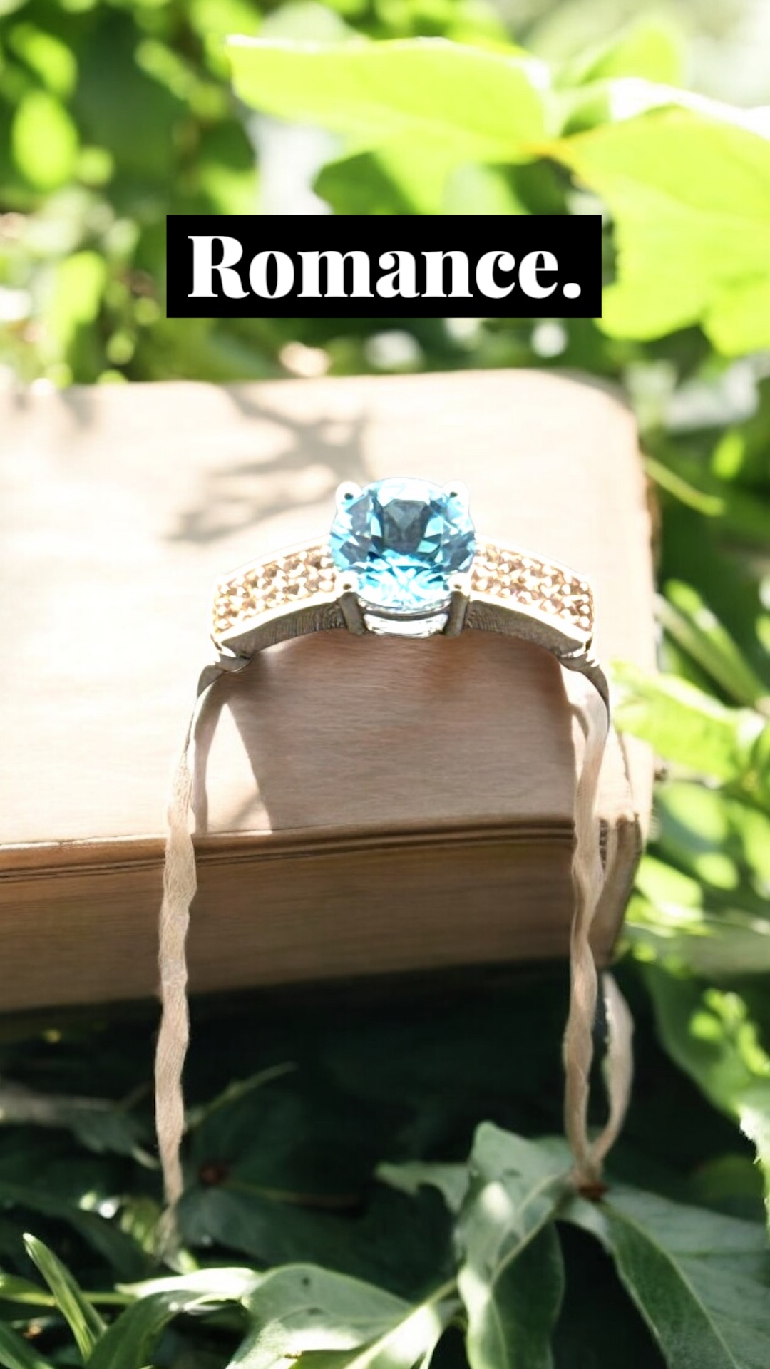 1 Carat Round Swiss Blue Topaz with White Topaz Accent Sterling Silver Ring Blue Topaz Platinum Jewelers MS 1 Carat Round Swiss Blue Topaz with White Topaz Accent Sterling Silver Ring - Image 4
