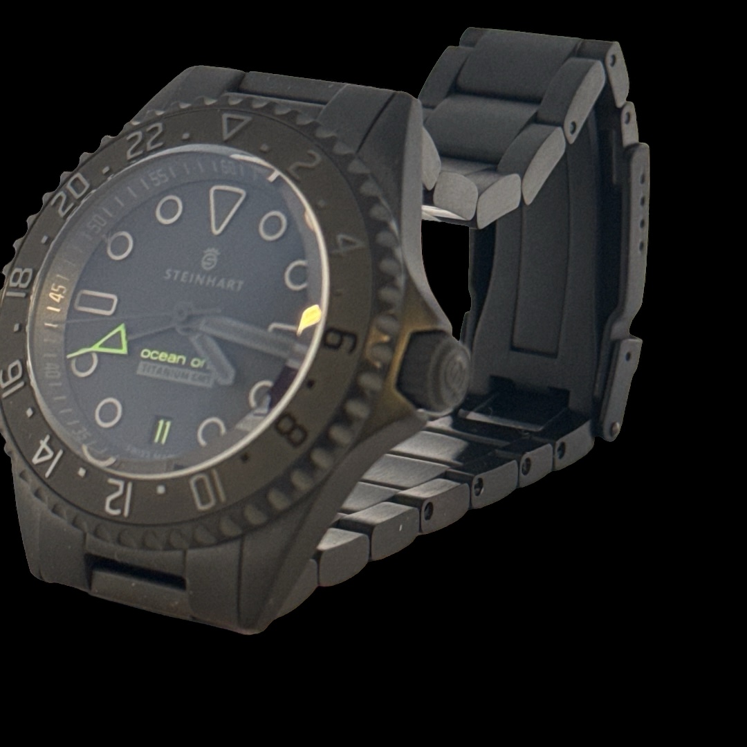 STEINHART Ocean One Titanium GMT Phantom 42MM Green Automatic Swiss Mens Platinum Jewelers MS STEINHART Ocean One Titanium GMT Phantom 42MM Green Automatic Swiss - Image 6