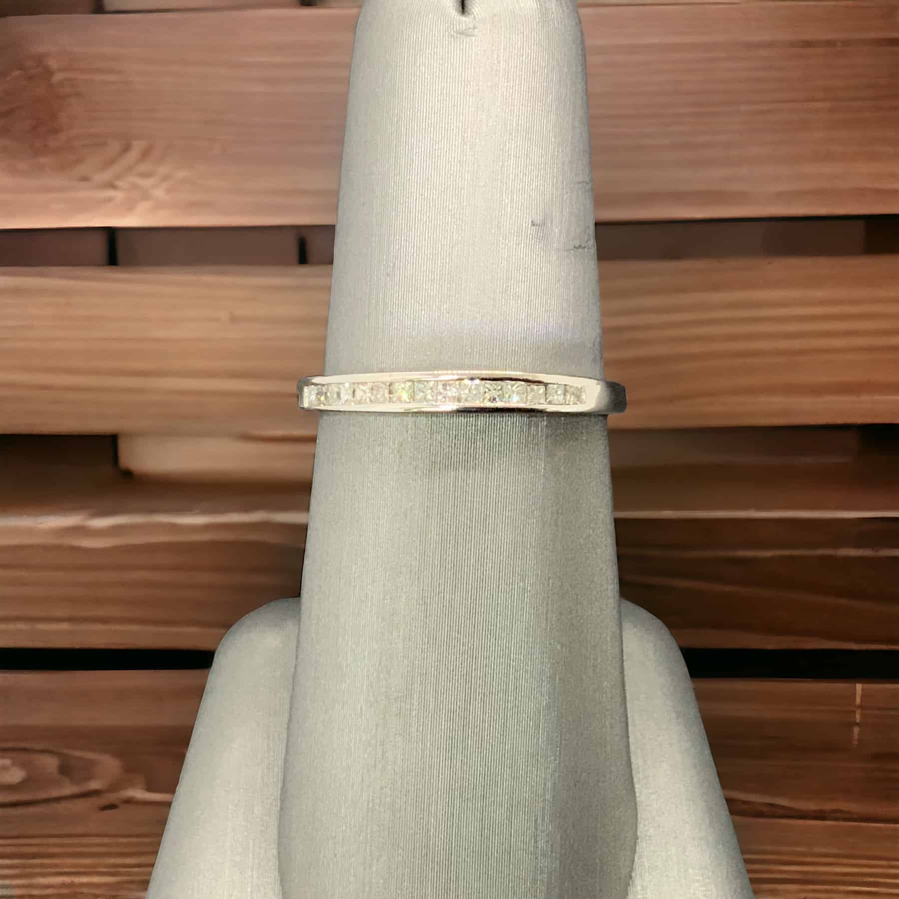 14kt White Gold Diamond Princess Wedding and Anniversary Band Anniversary Platinum Jewelers MS 14kt White Gold Diamond Princess Wedding and Anniversary Band