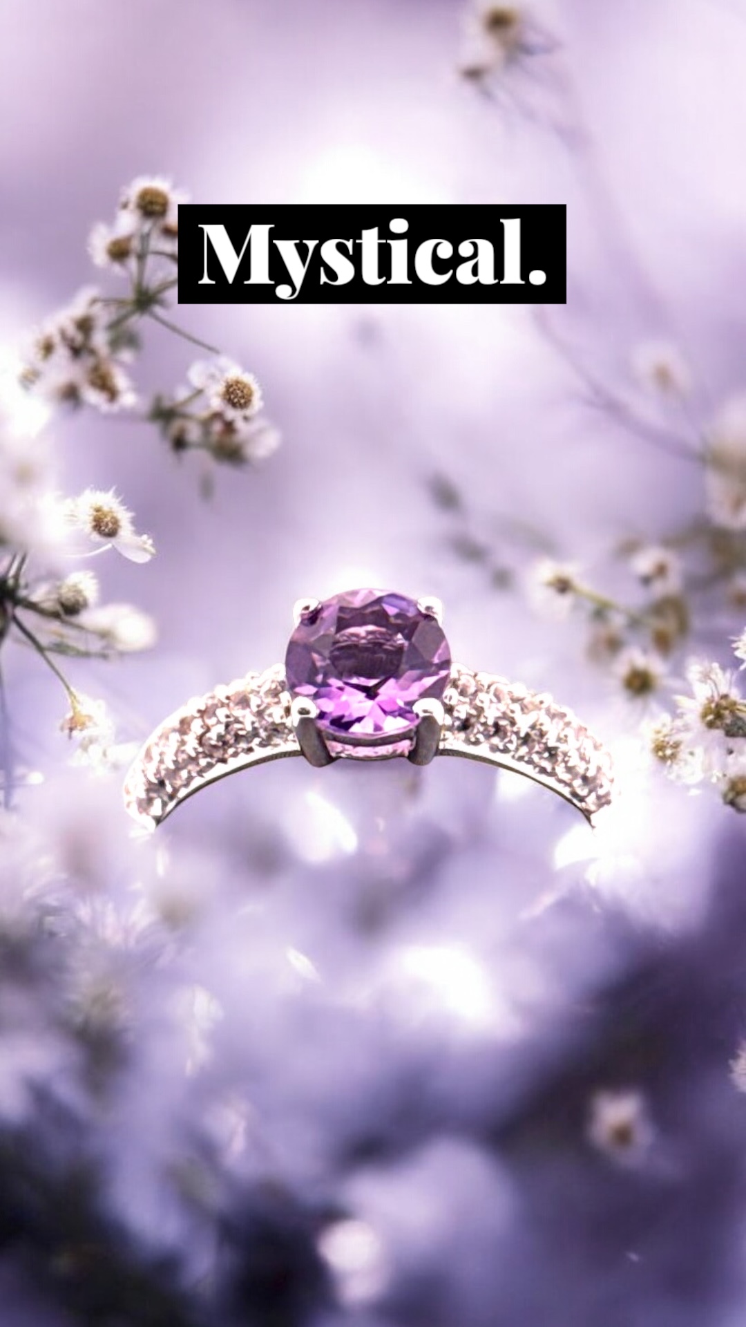 Sterling Silver Ring with Amethyst and White Topaz Accents Amethyst Platinum Jewelers MS Sterling Silver Ring with Amethyst and White Topaz Accents - Image 2