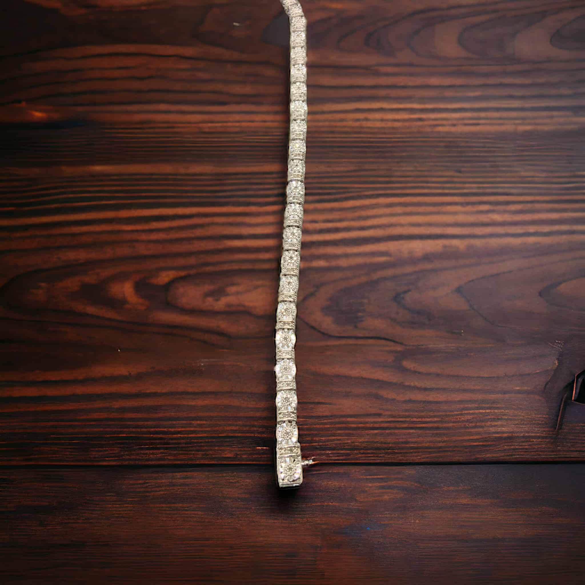 Sterling Silver Diamond Bracelet Diamond Bracelet Platinum Jewelers MS Sterling Silver Diamond Bracelet