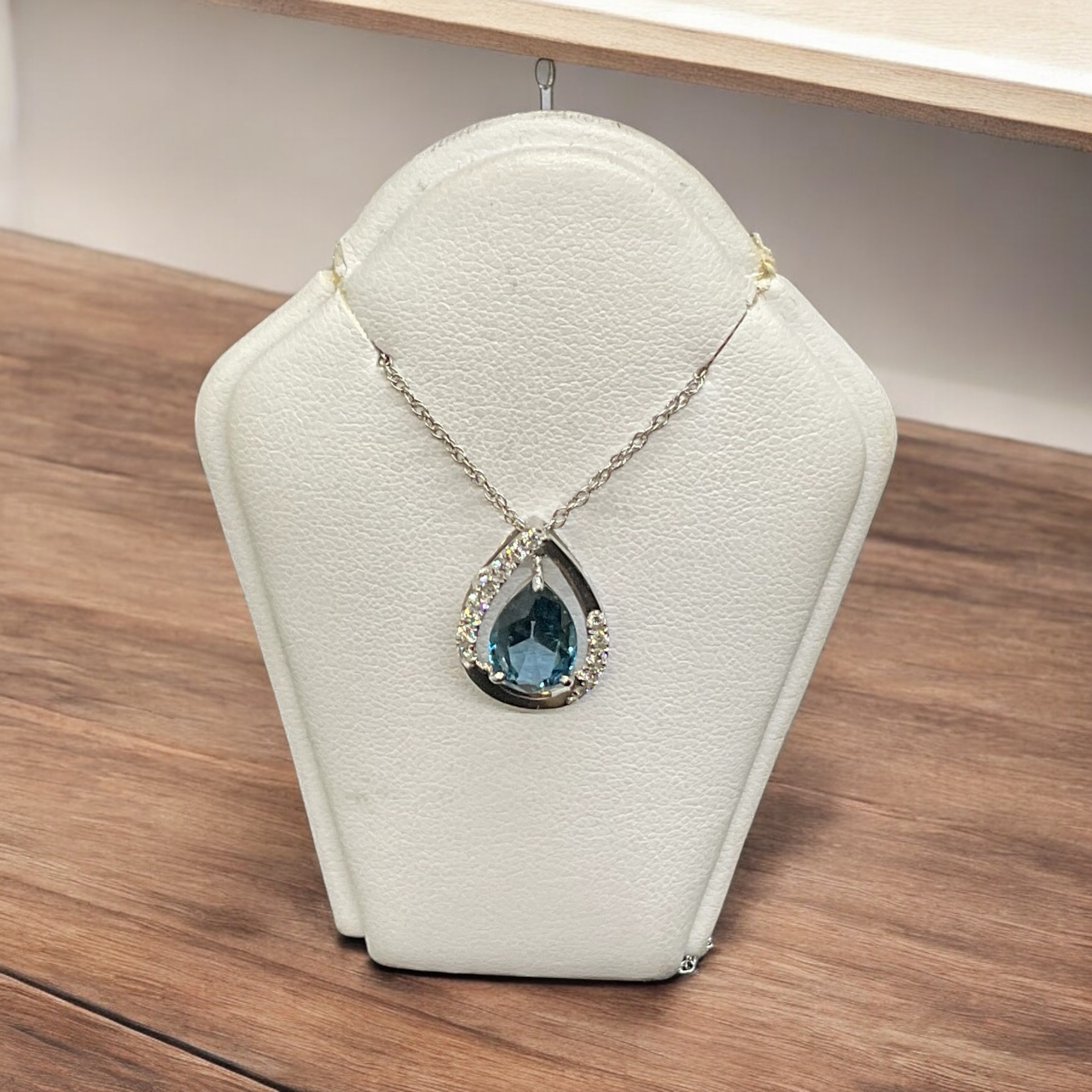 Blur Topaz Pendant Blue Topaz Platinum Jewelers MS Blur Topaz Pendant
