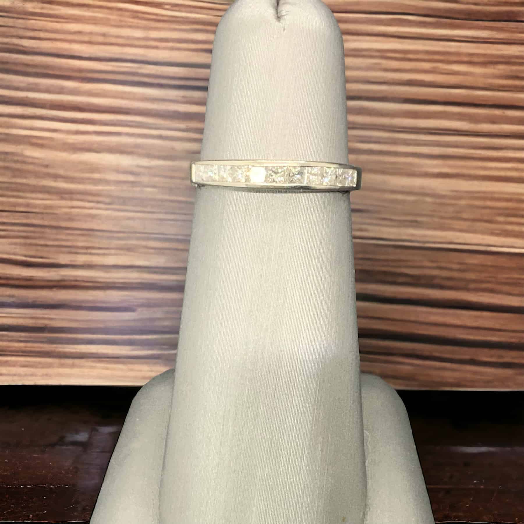 Princess Diamond Band Anniversary Platinum Jewelers MS Princess Diamond Band