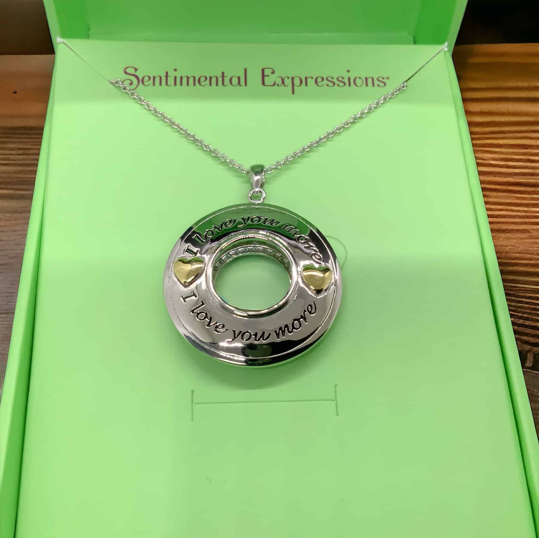 Sterling Silver Gold-plated Antiqued CZ I Love You More Silver Necklace Platinum Jewelers MS Sterling Silver Gold-plated Antiqued CZ I Love You More